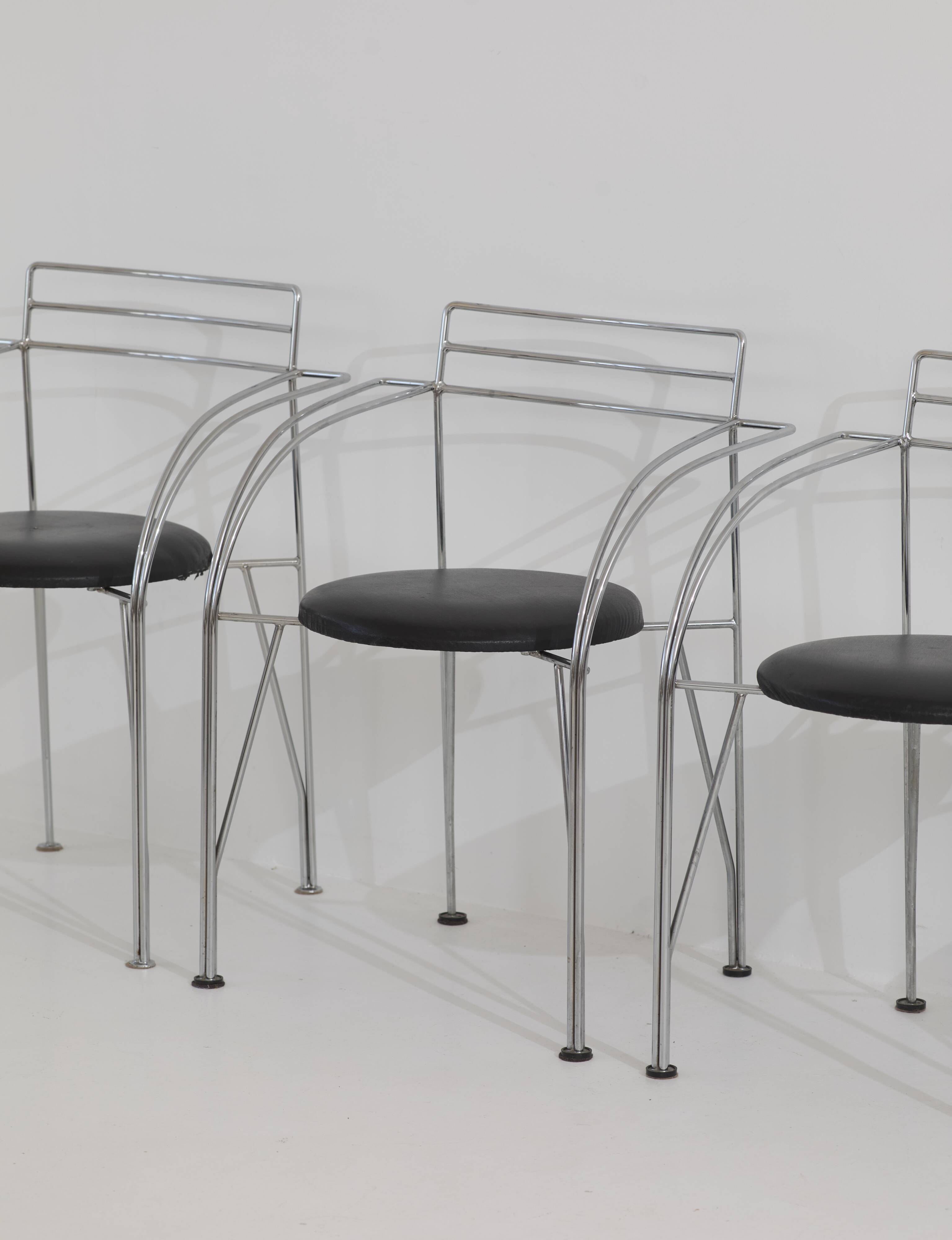 4 Silver Moon Chairs / Armchairs by Pascal Mourgue for Fermob 1980