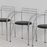 4 Silver Moon Chairs / Armchairs by Pascal Mourgue for Fermob 1980