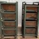 Pair of vintage industrial metal and wood lockers
