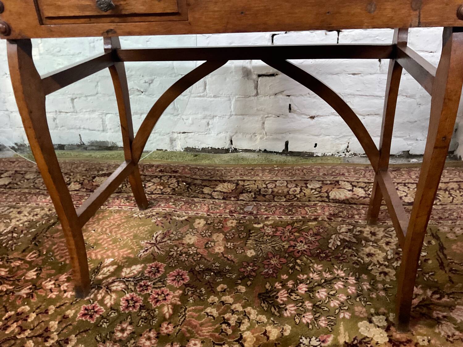 Old small solid wood desk