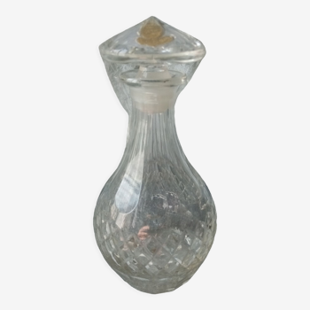 Crystal carafe cut saint louis or baccarat with store label