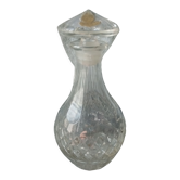 Saint Louis or Baccarat cut crystal carafe with store label