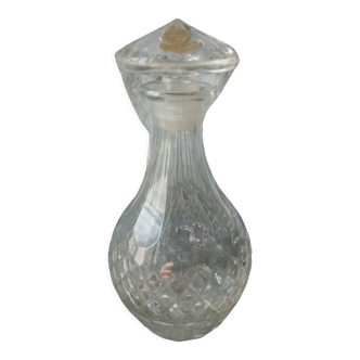 Saint Louis or Baccarat cut crystal carafe with store label
