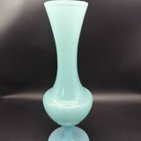Vase soliflore vintage opaline bleue