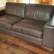 Natuzzi 3-seater sofa in full grain brown leather