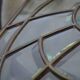 Deux vitraux en verre biseauté et laiton