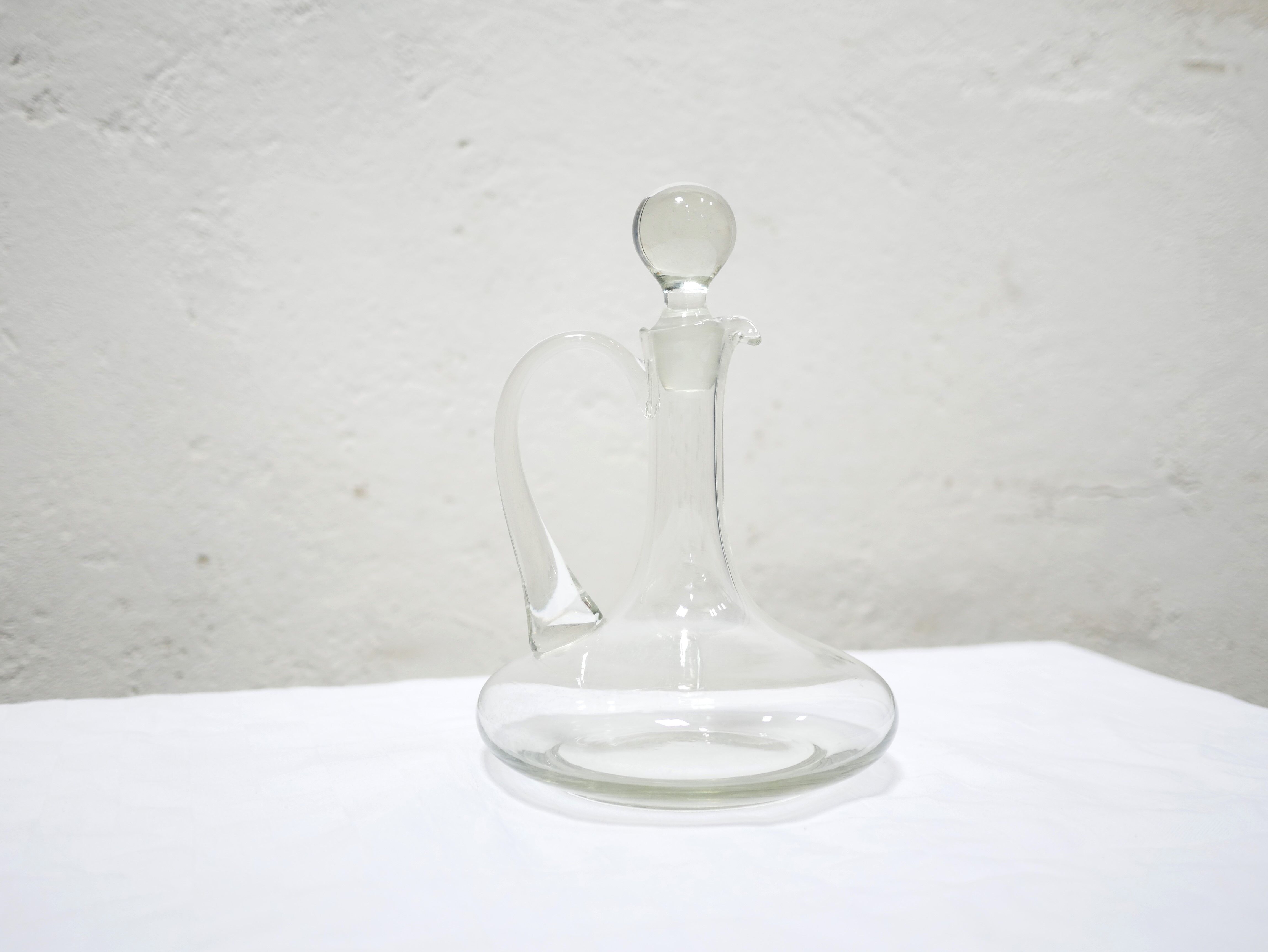 Carafe à décanter vintage en verre soufflé
