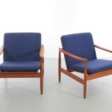 Paire de fauteuils scandinave en teck