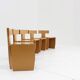 Vintage sculptural dining chairs , set of 5