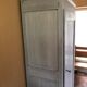 Wardrobe a door in white wood painted gray