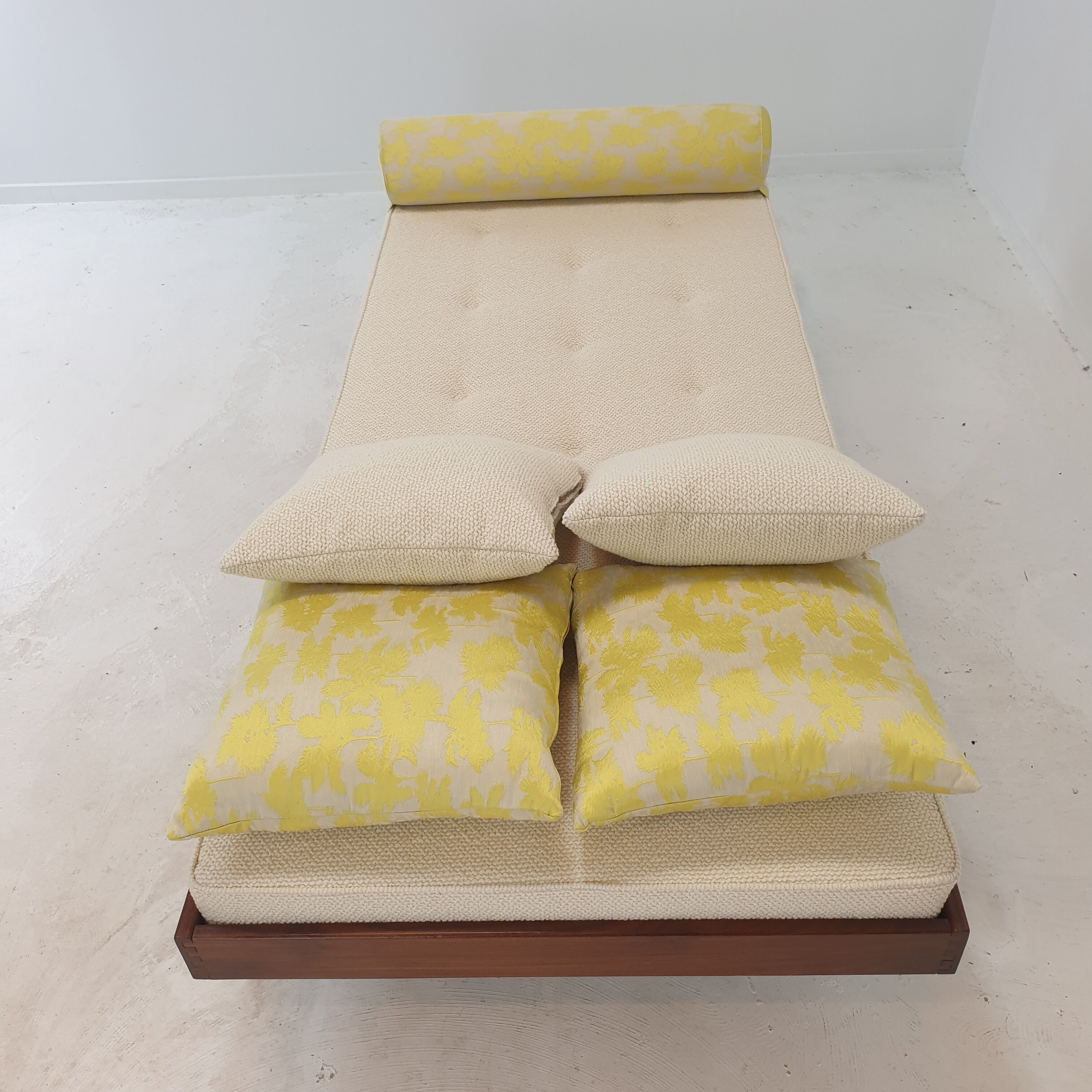 Teak Daybed with Dedar Cushions and Bolster, 1960s