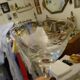 Set of 10 crystal champagne cups