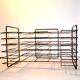 VINTAGE 1960-1970 graphic vinyl record holder in black metal