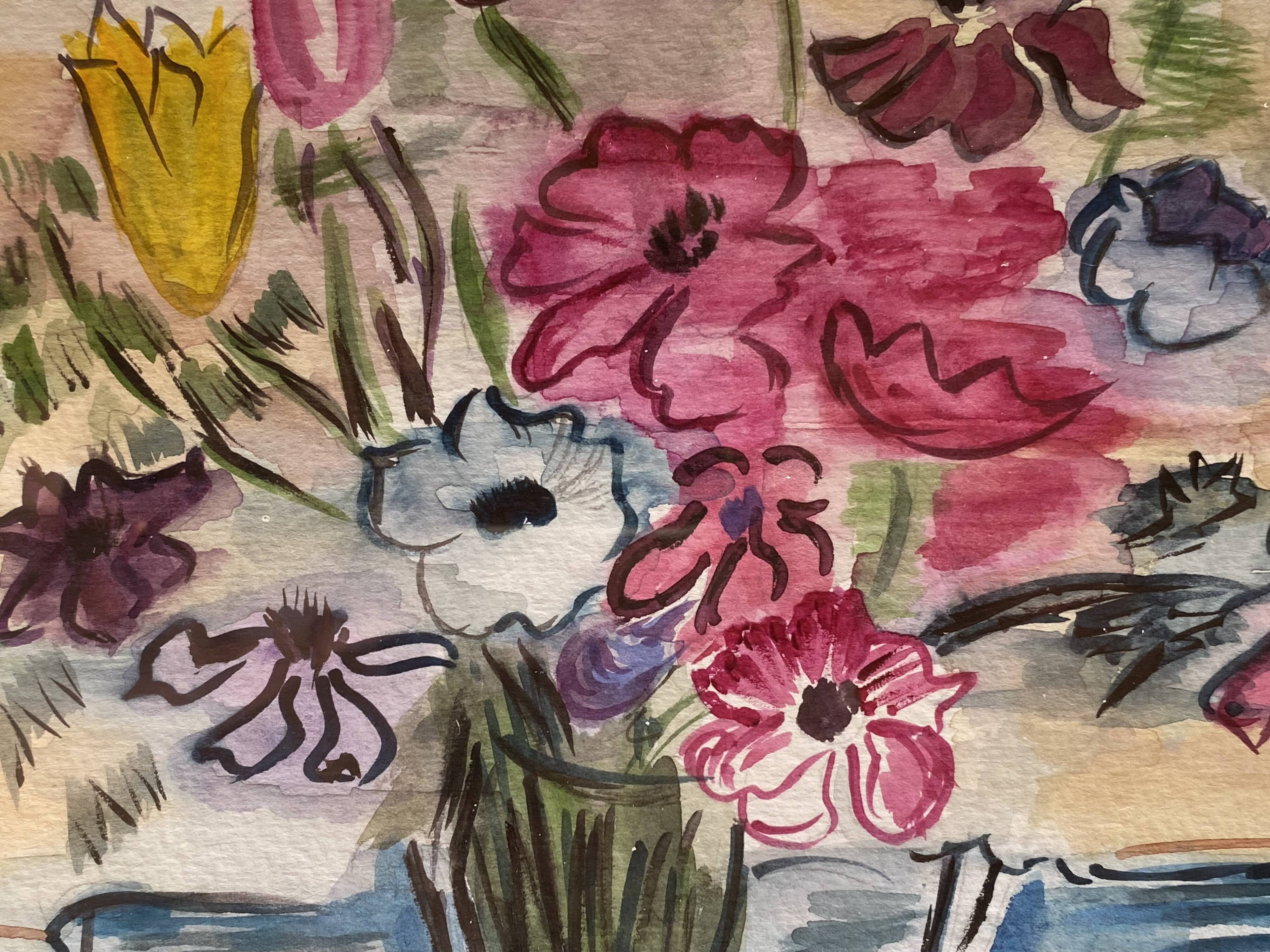 Watercolor after Raoul Dufy