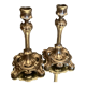 Pair of candlesticks in silver regulation art nouveau early twentieth century