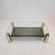 Belgo chrom coffee table 23kt gold plated, 1970's