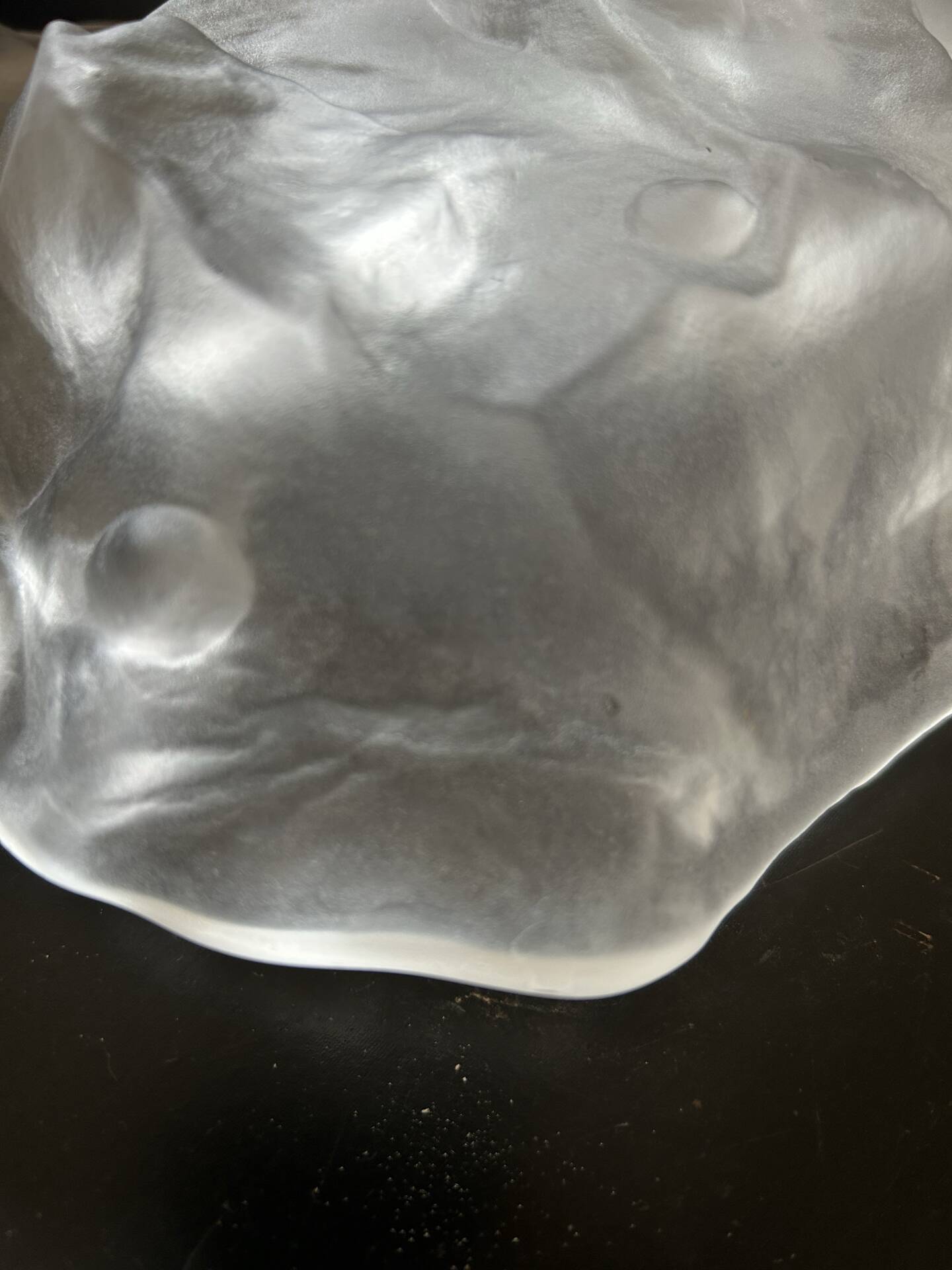 Crushed glass effect bowl
