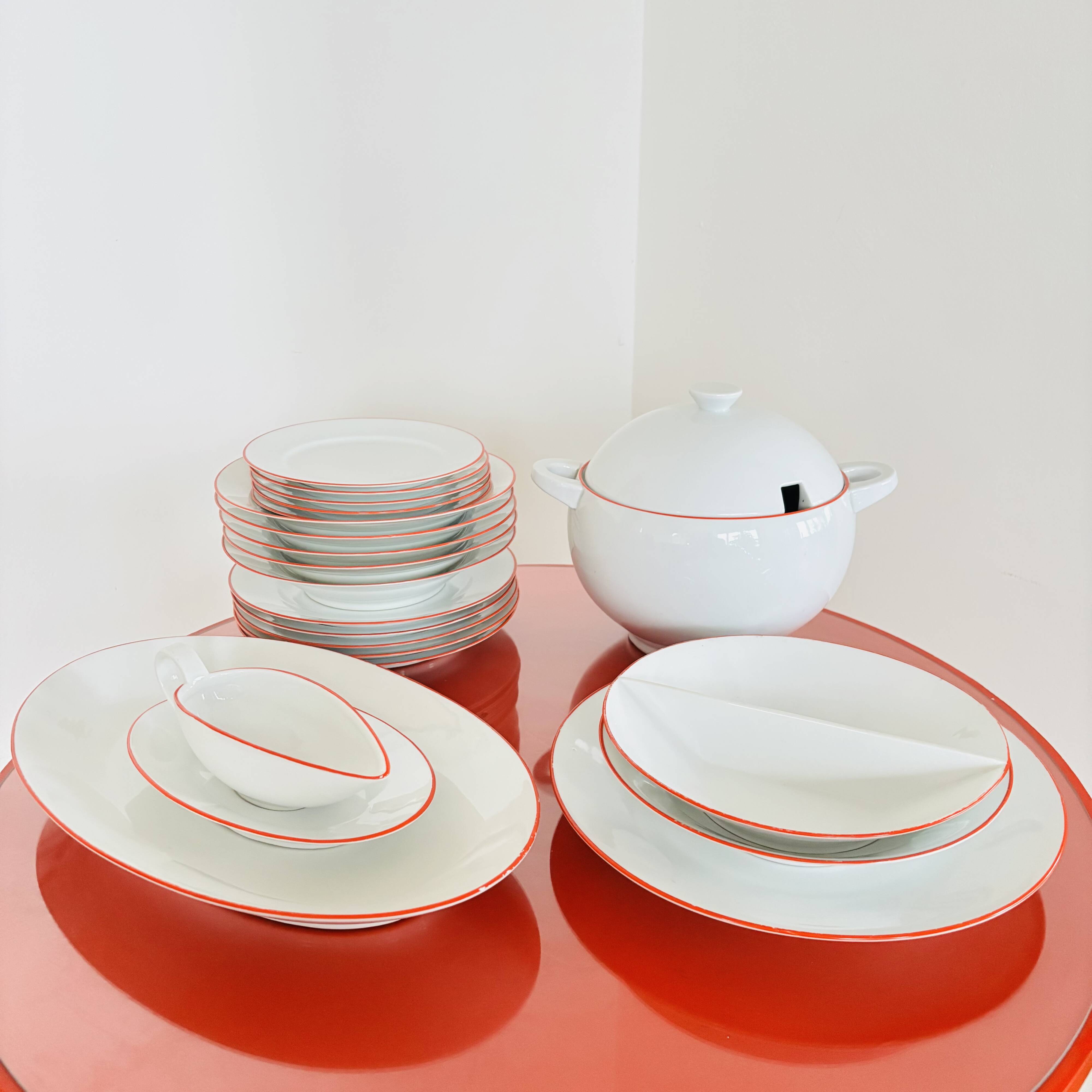 Ladislav Sutnar, dining set by Krasna Jizba, Czechoslovakia, 1903
