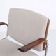 Conference chair – Rosewood & light grey fabric – Duba – 1960s