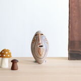 Ceramic wall mask Mayan mask from Accolay, 60s