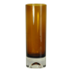 Amber glass vase 25 cm 1970s