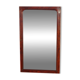 Large antique mirror in a flame mahogany frame; 132x82 cm