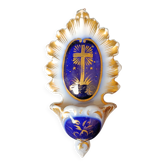 Valentine earthenware holy water font