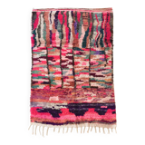 Berber rug Boujaad pink with colorful patterns 241x145cm