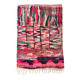 Berber rug Boujaad pink with colorful patterns 241x145cm