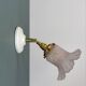 Vintage frosted glass tulip wall light