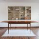 Extendable dining table in teak, tapered legs, 1960s.