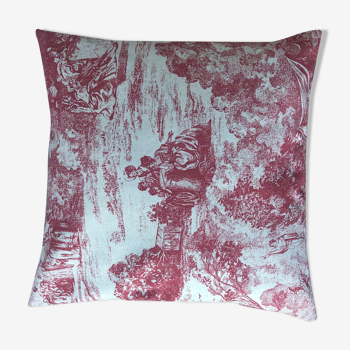 Jouy's canvas pattern cushion
