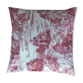 Jouy's canvas pattern cushion