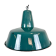 Lampe d'usine industrielle en émail vert, années 1960
