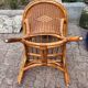Vintage woven rattan armchair – bohemian charm – vintage – 70s – 80s