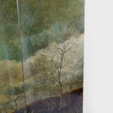 Screen by Bernard Cuenin with lacquered landscape, circa 1970