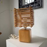 Constructivist wooden table lamp
