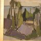 Huile sur panneau originale – « Vue » de Sven Olof Rosén – Signée, encadrée 49 × 34