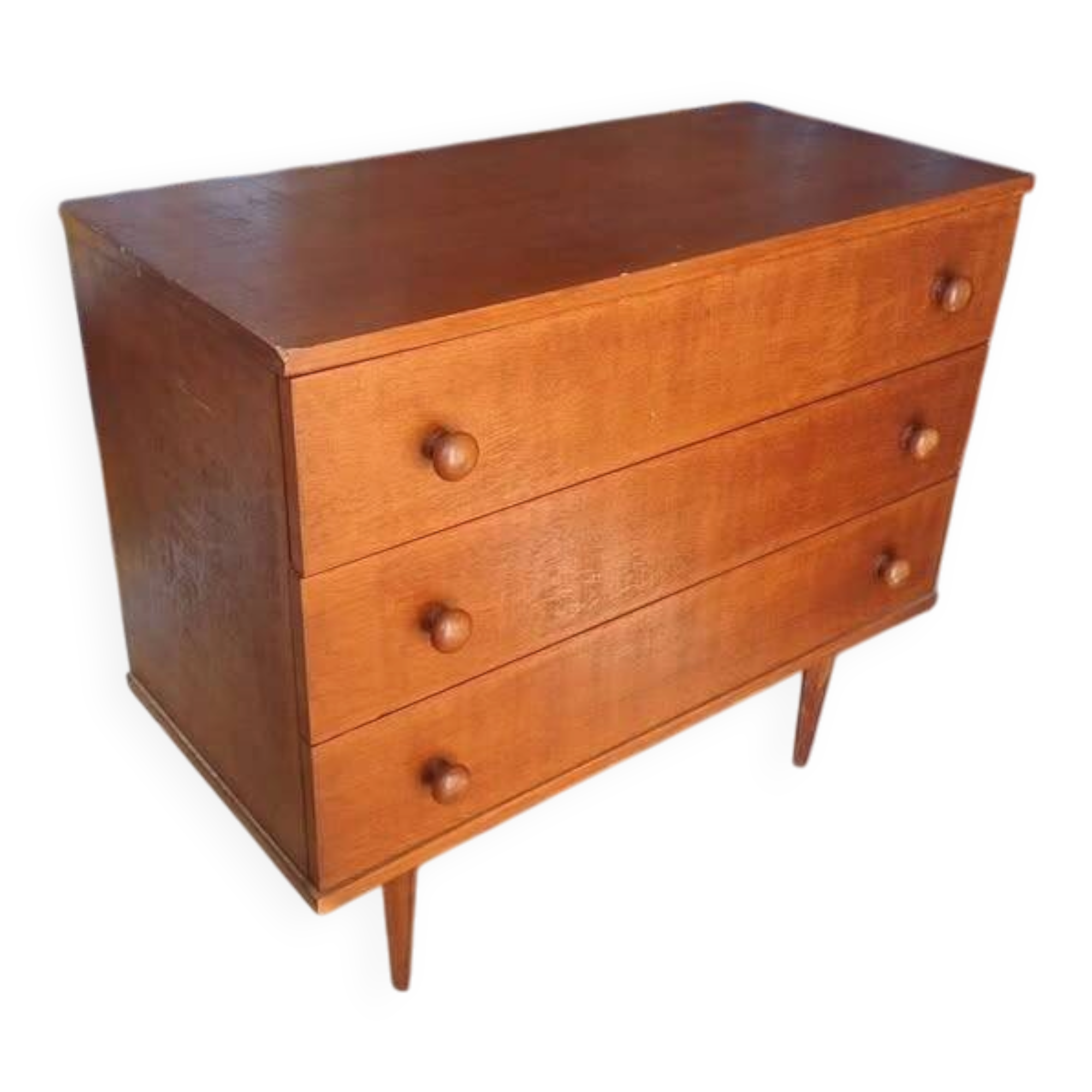 Vintage chest of drawers with tapered legs