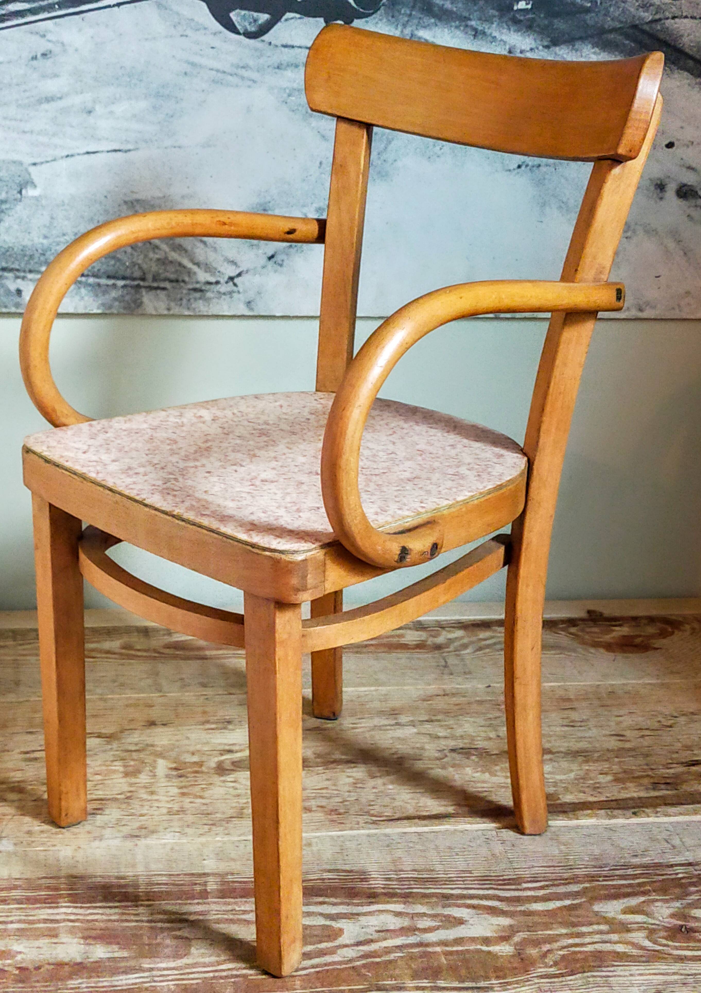 Children's armchair in old bent wood