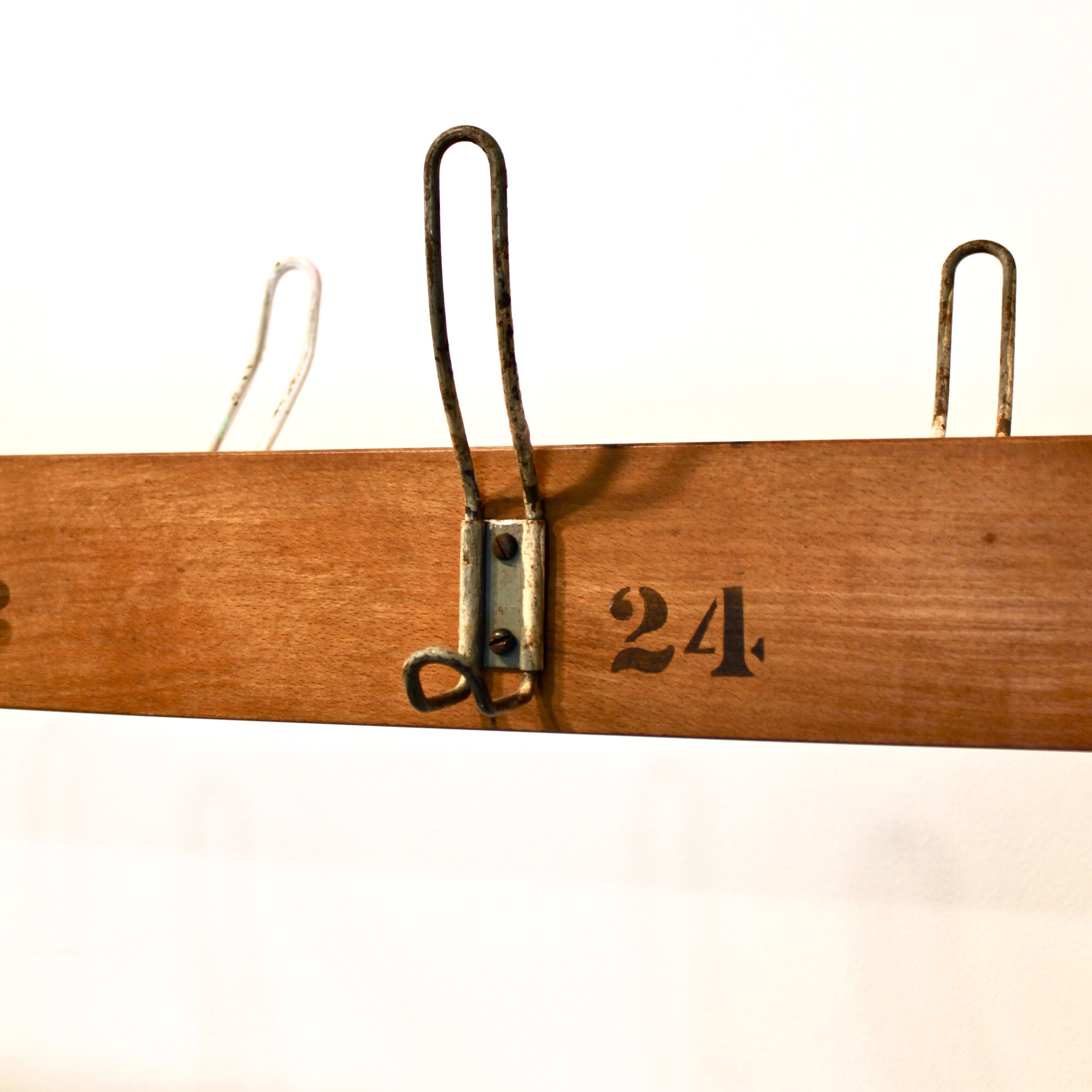 1940's school coat rack