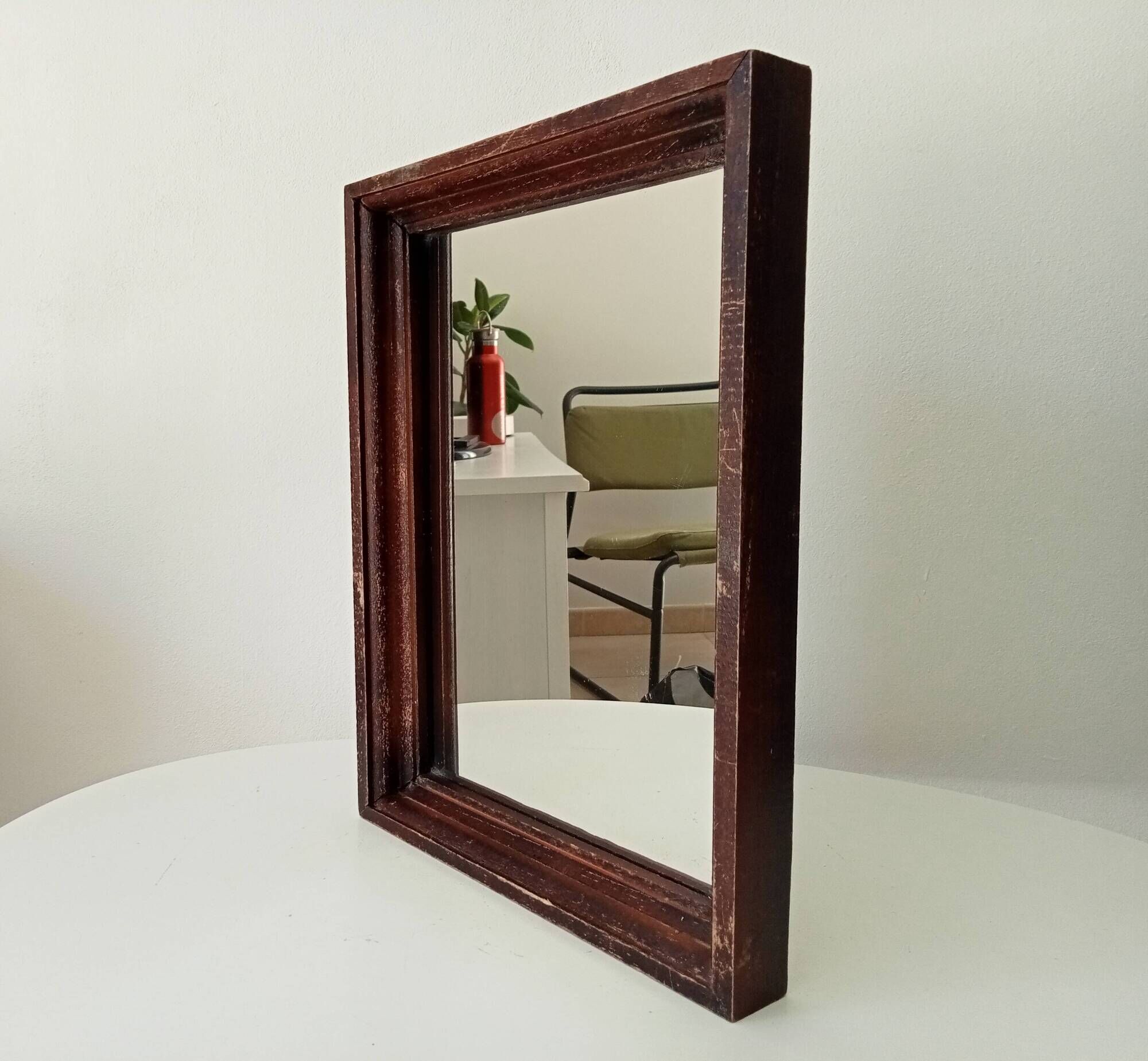 Vintage wooden mirror from the 50s/60s 39*29 cm