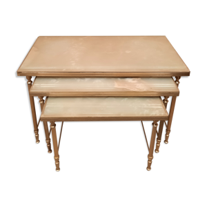 3 tables gigognes laiton