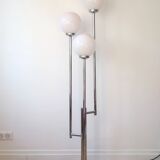 Lampadaire chrome 3 globes vintage