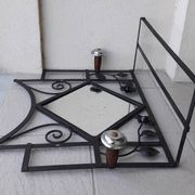 Wrought iron coat rack