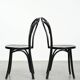 Set of 2 black vintage bistro chairs with an elegant design