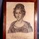 Portrait of a young woman The large ornament drawing signed around 1800-1830 57x46 cm SB