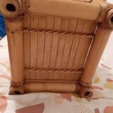 Vintage bamboo bedside table with drawer
