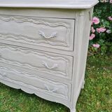 large patinated chest of drawers 3 drawers old style