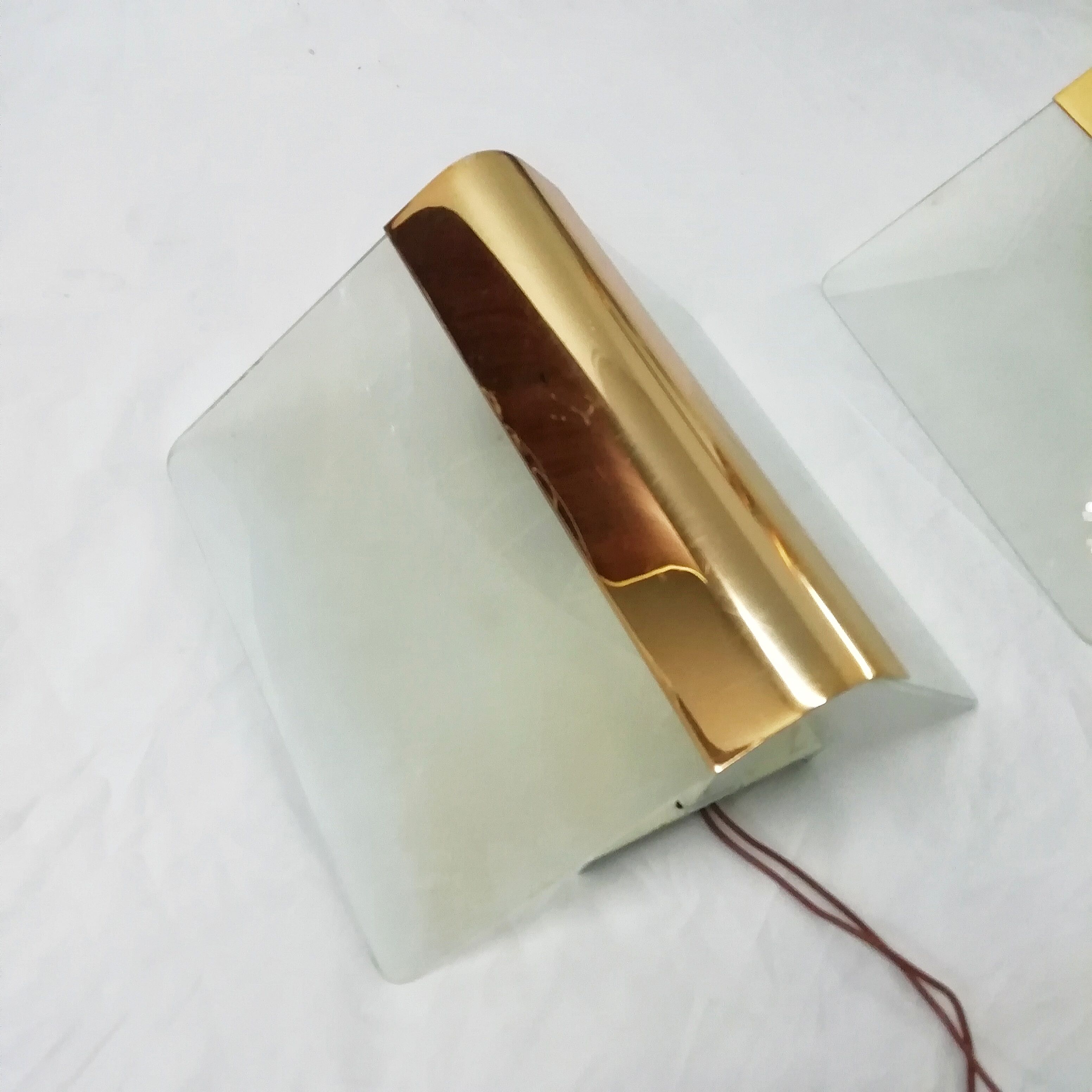 Wall light "Metalarte" glass 1970s